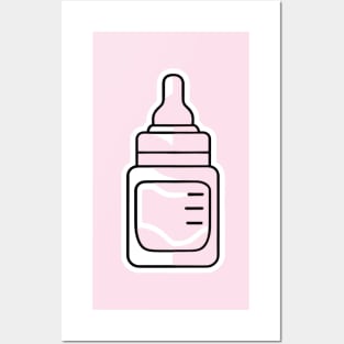 baby feeding bottle Posters and Art